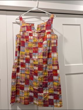 J. Crew Multicolor Patchwork Plaid Mini Dress